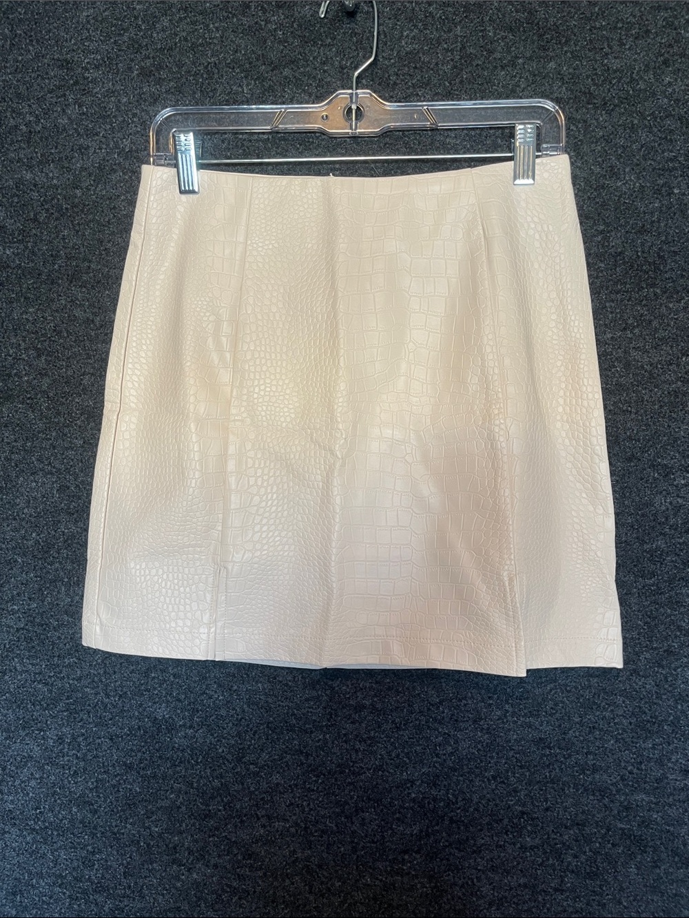 Miami For Francesca’s Faux Croc Mini Skirt